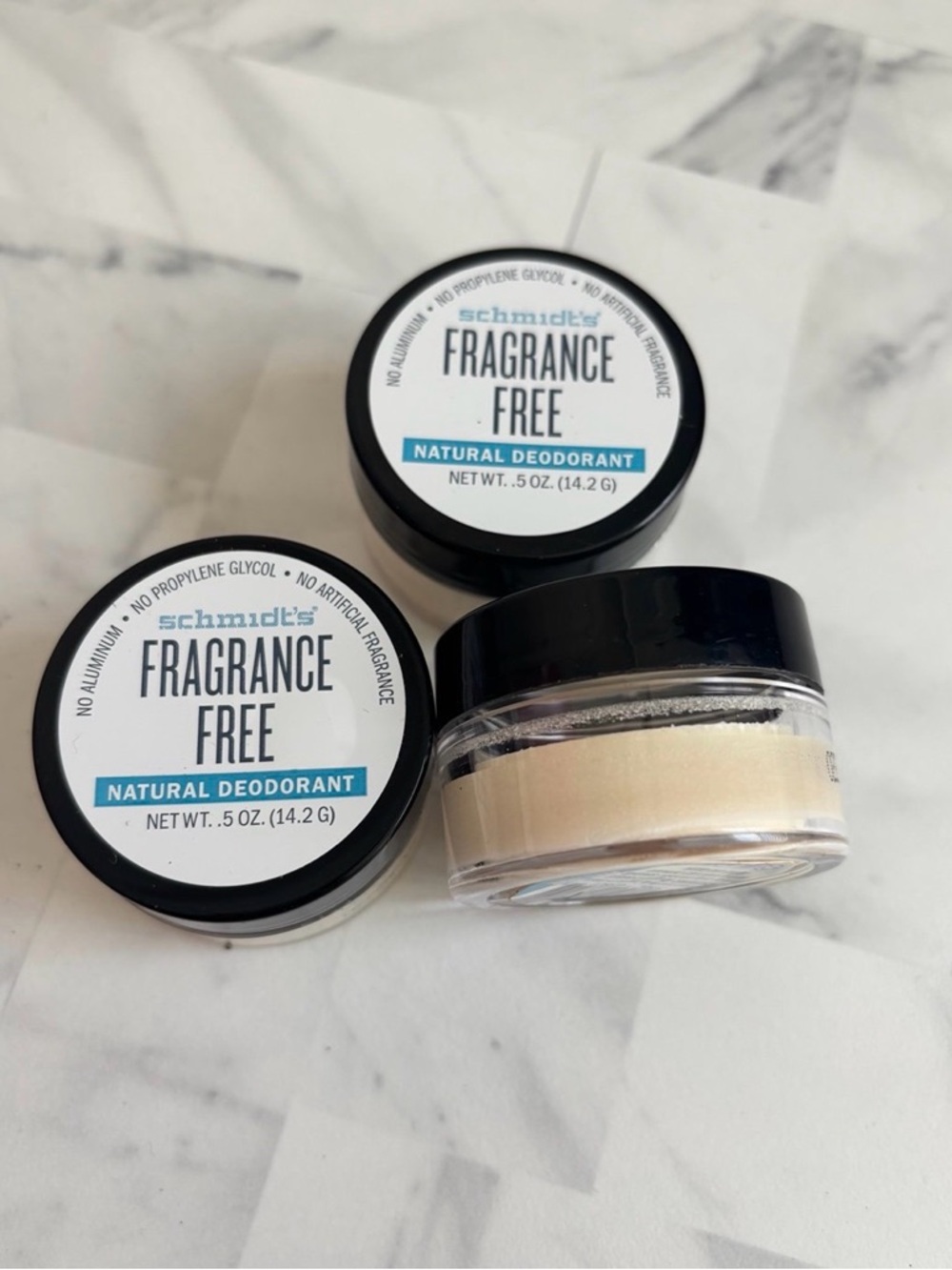 4-Schmidt's Fragrance-Free Natural Deodorant Jar (0.5 oz - Picture 3 of 3